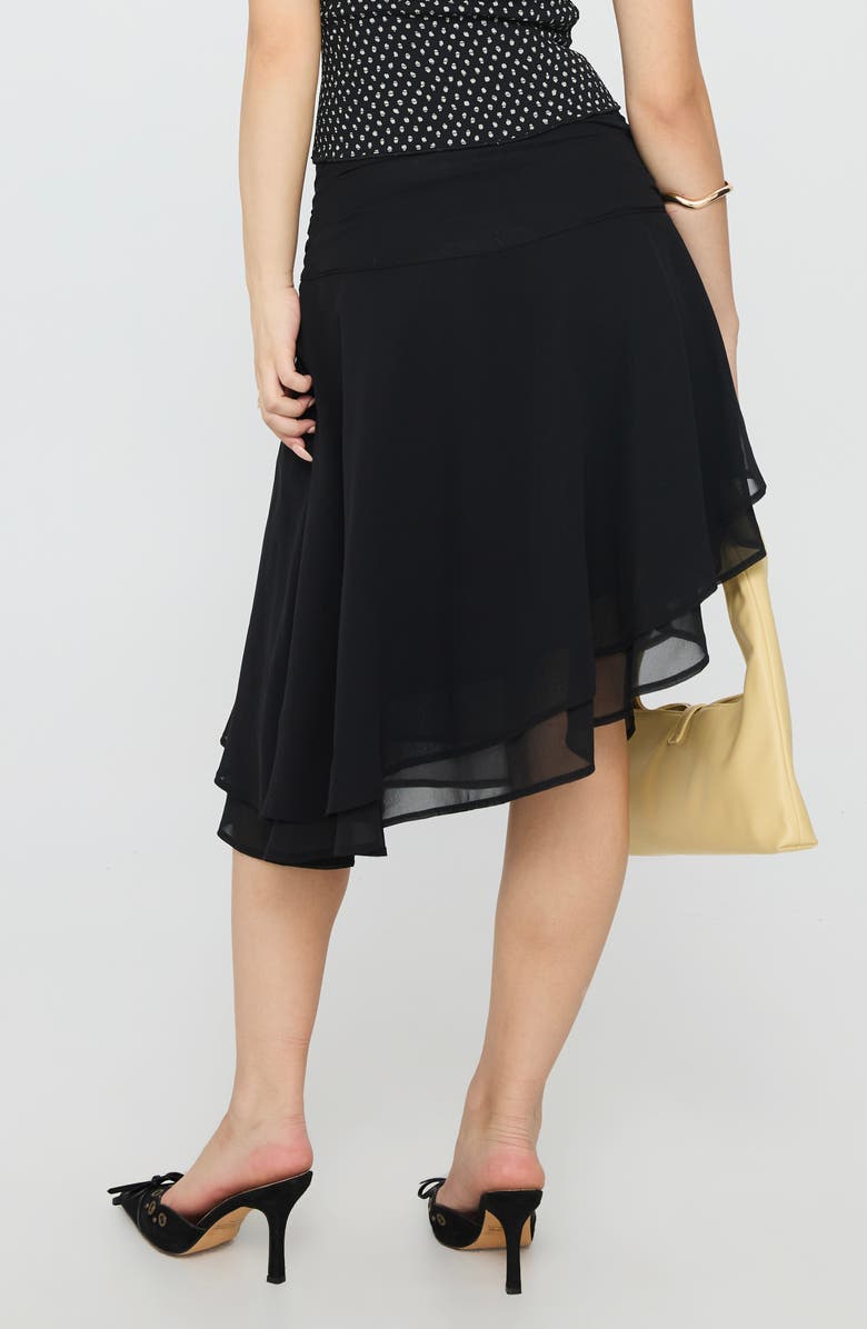 Princess Polly Evanescence Asymmetric Skirt, Alternate, color, Black