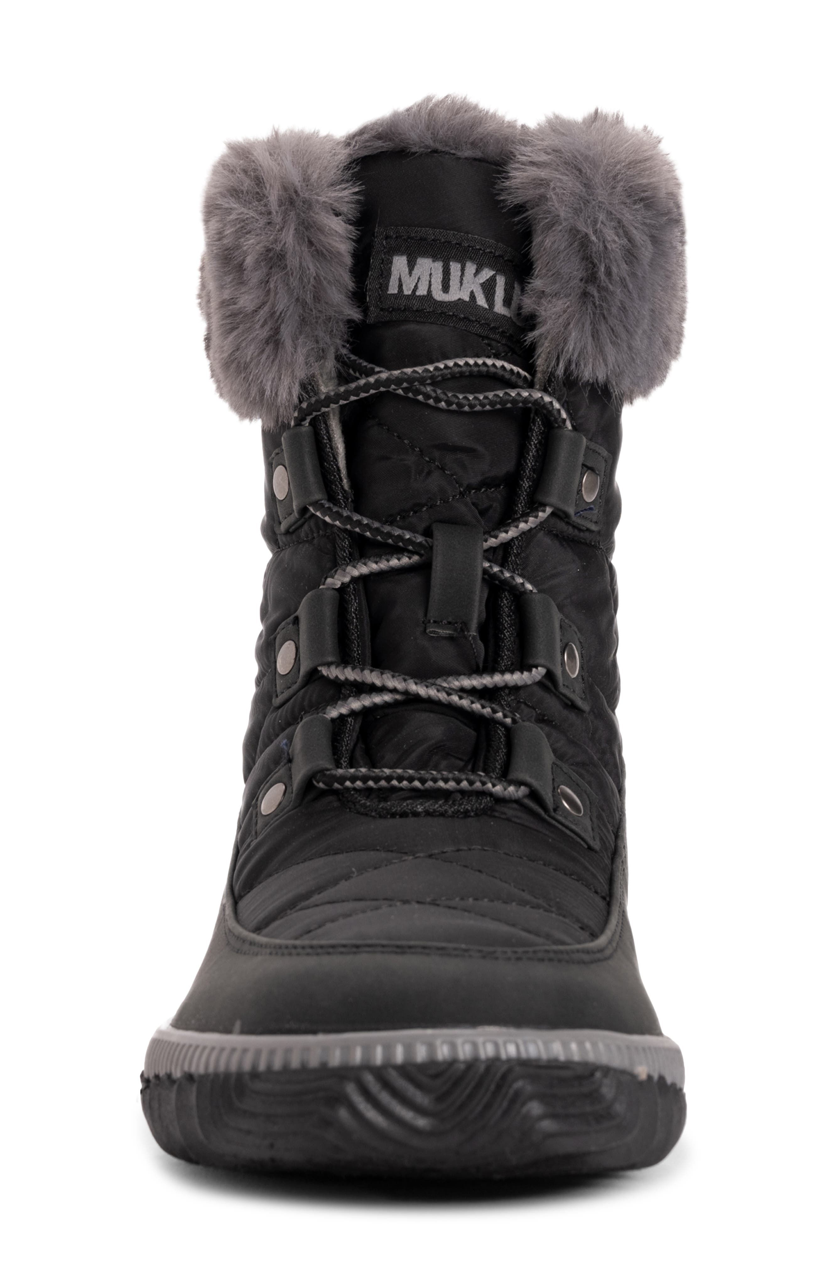 MUK LUKS Winnie Waverly Boot with Faux Fur Trim, Alternate, color, 