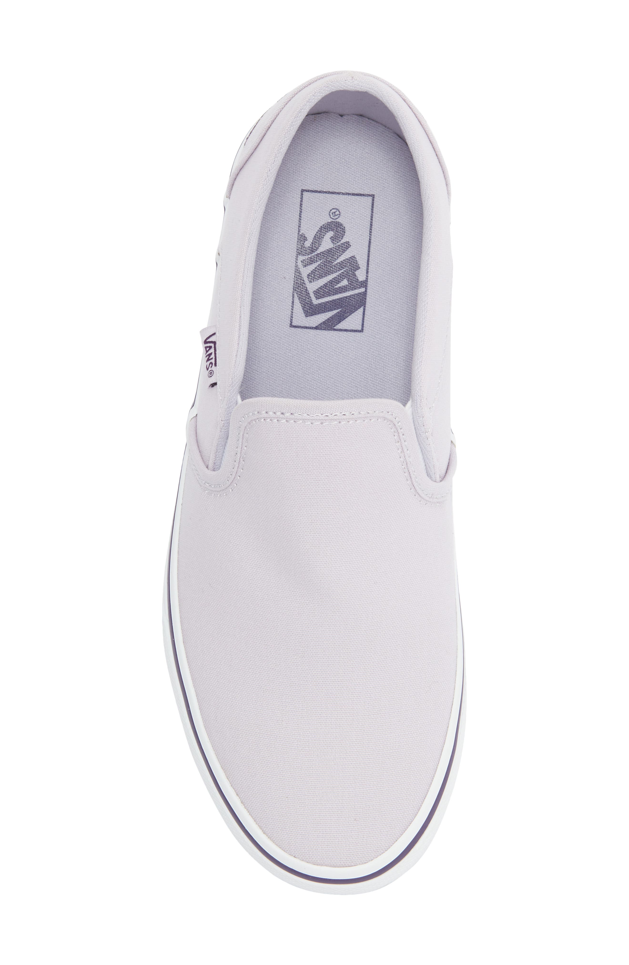 Vans Asher Slip-On Sneaker, Alternate, color, Mono Embroidery Lilac Mist