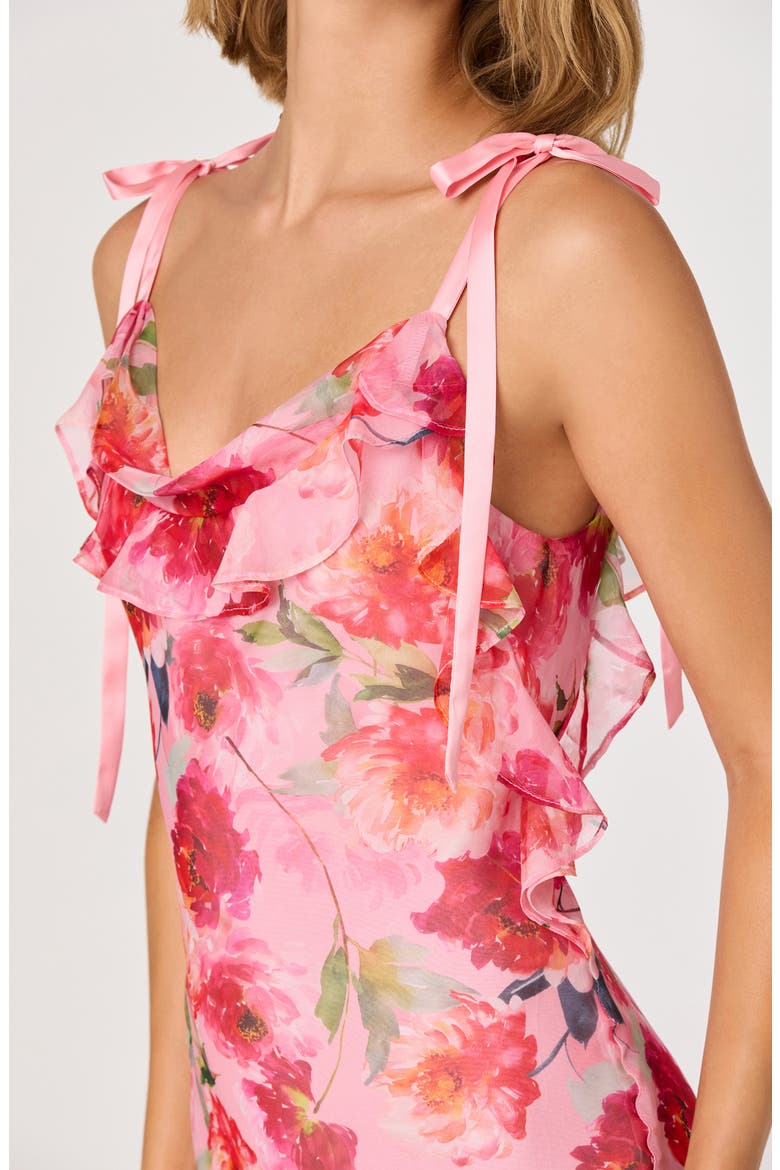 Nissa Floral High-Low Dress, Alternate, color, PINK FLORAL