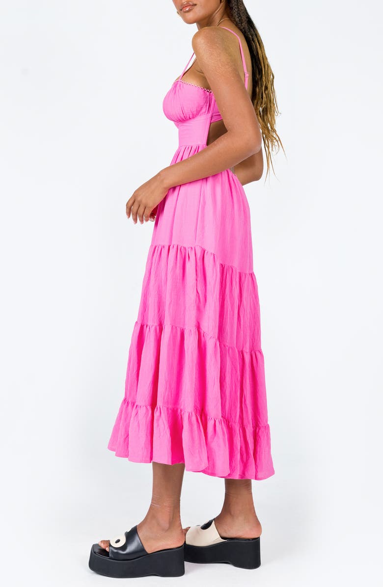 Princess Polly Joella Tiered Cotton Midi Dress, Alternate, color, 