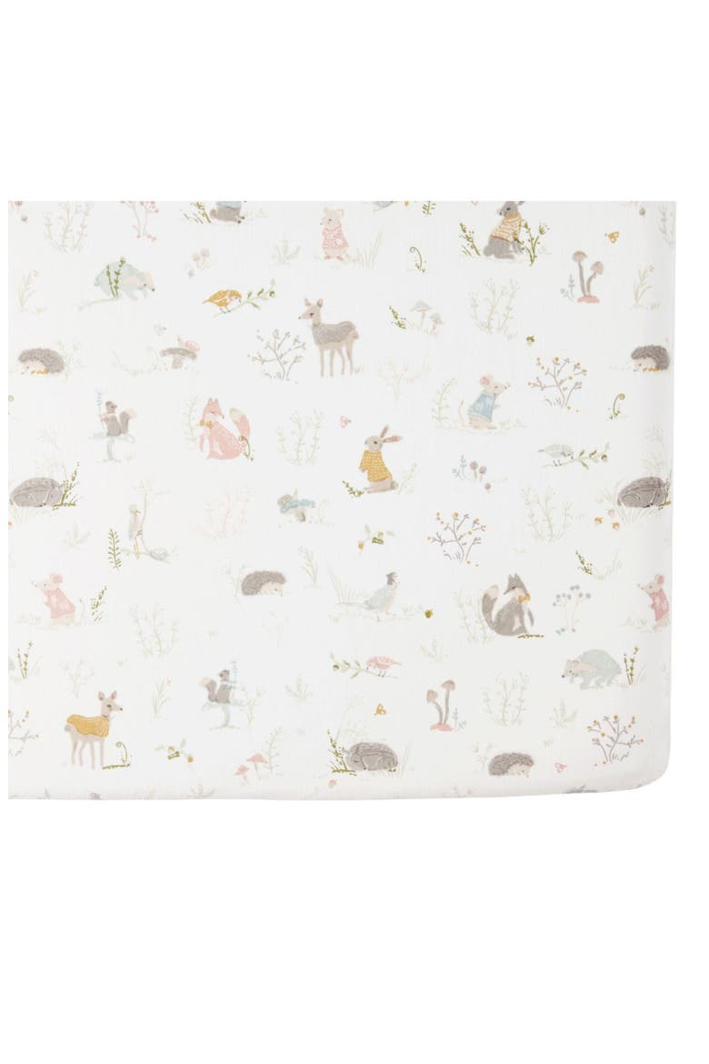Organic Cotton Crib Sheet, Alternate, color, FOREST FABLE