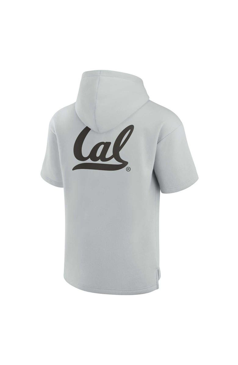 Fanatics Signature Unisex Fanatics Signature Gray Cal Bears Elements Super Soft Fleece Short Sleeve Pullover Hoodie, Alternate, color, Gray