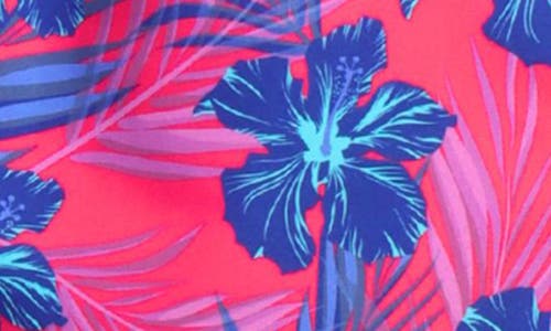 Tailorbyrd Hibiscus Bliss Swim Shorts In Neon Pink