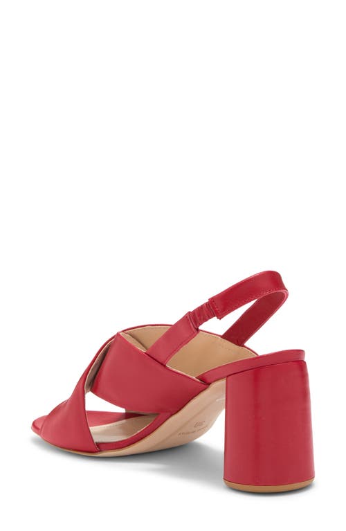 2 Twin Hearts Crisscross Slingback Sandal In Red Leather