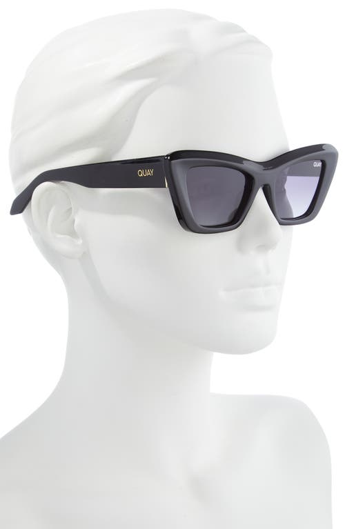Quay On The Radio 50mm Polarized Cat Eye Sunglasses In Black