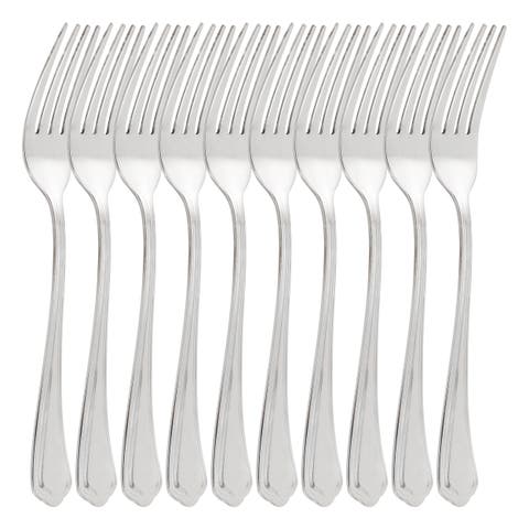 10 Piece Stainless Steel Dinner Fork Set
