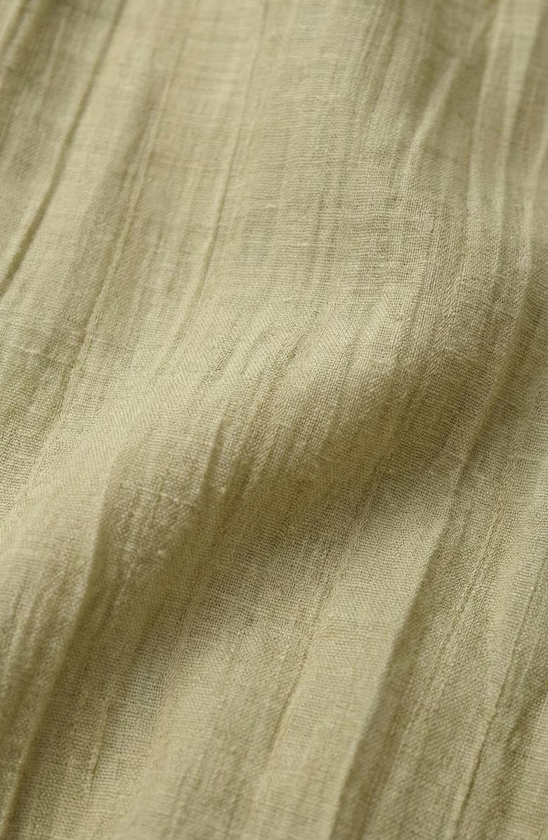 Modenaire Relaxed Button Front Shirt & Drawstring Pants Set, Alternate, color, Pale Green