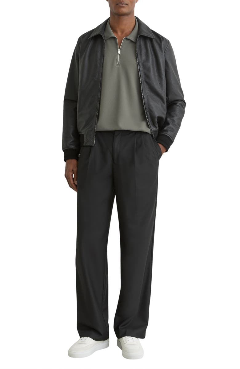 Reiss Forno Textured Quarter Zip Polo, Alternate, color, Sage Green