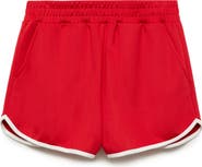 MANGO Contrast Trim Dolphin Hem Shorts