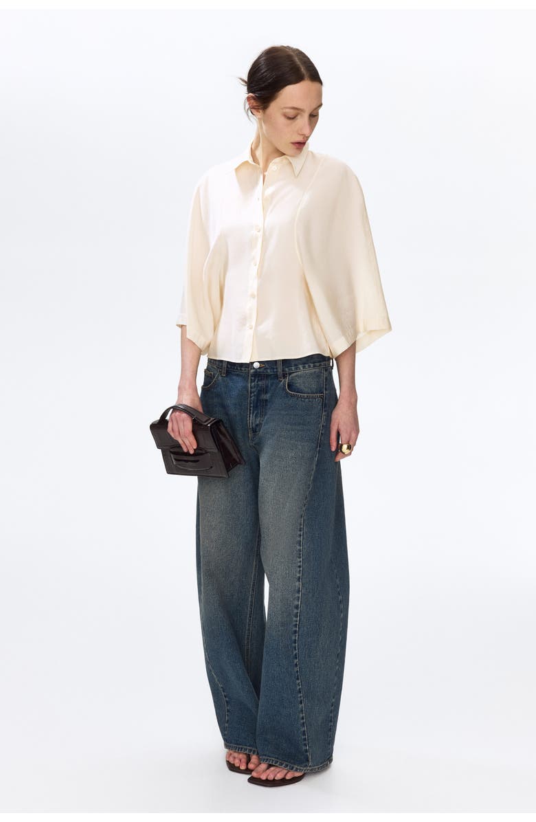 H&M Modal-blend Shirt, Alternate, color, Cream