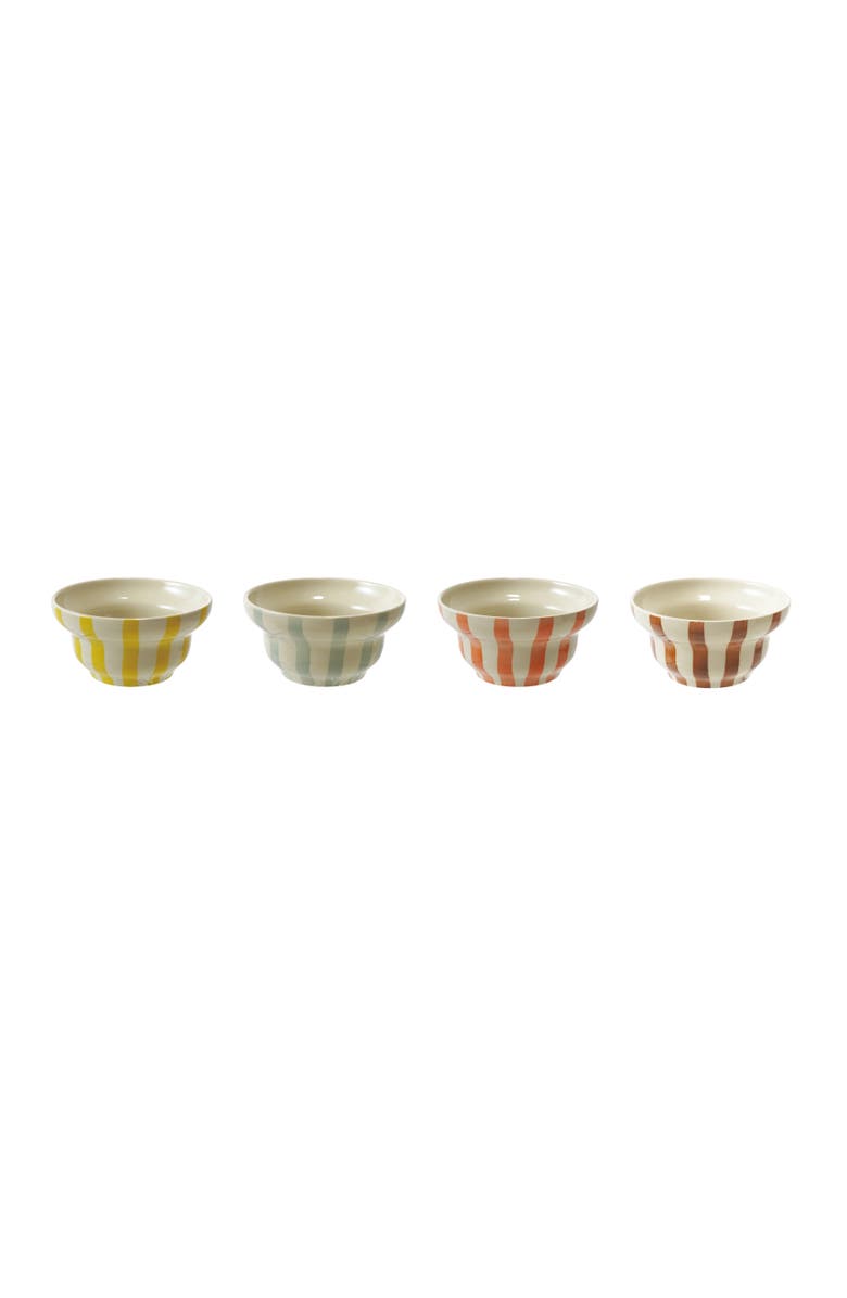 Storied Home Striped Bowl Set, Main, color, Cream