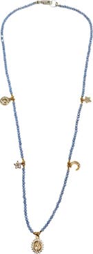 MADISON BEVERLY HILLS Pale VIolet Blue Charm Necklace