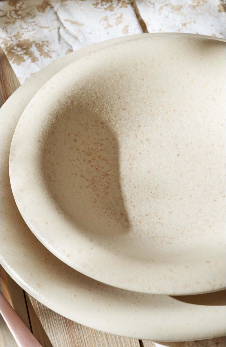 Stone Lain Porto by Stone Lain Aro Stoneware 12-Piece Dinnerware Set, Alternate, color, Cream Matte