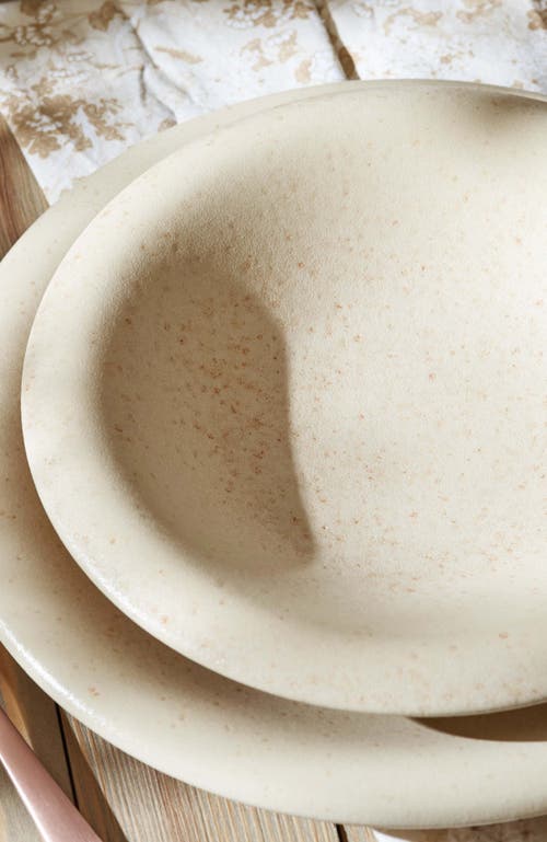 Stone Lain Aro 12pc Cream Matte Stoneware Dinnerware Set In Neutral