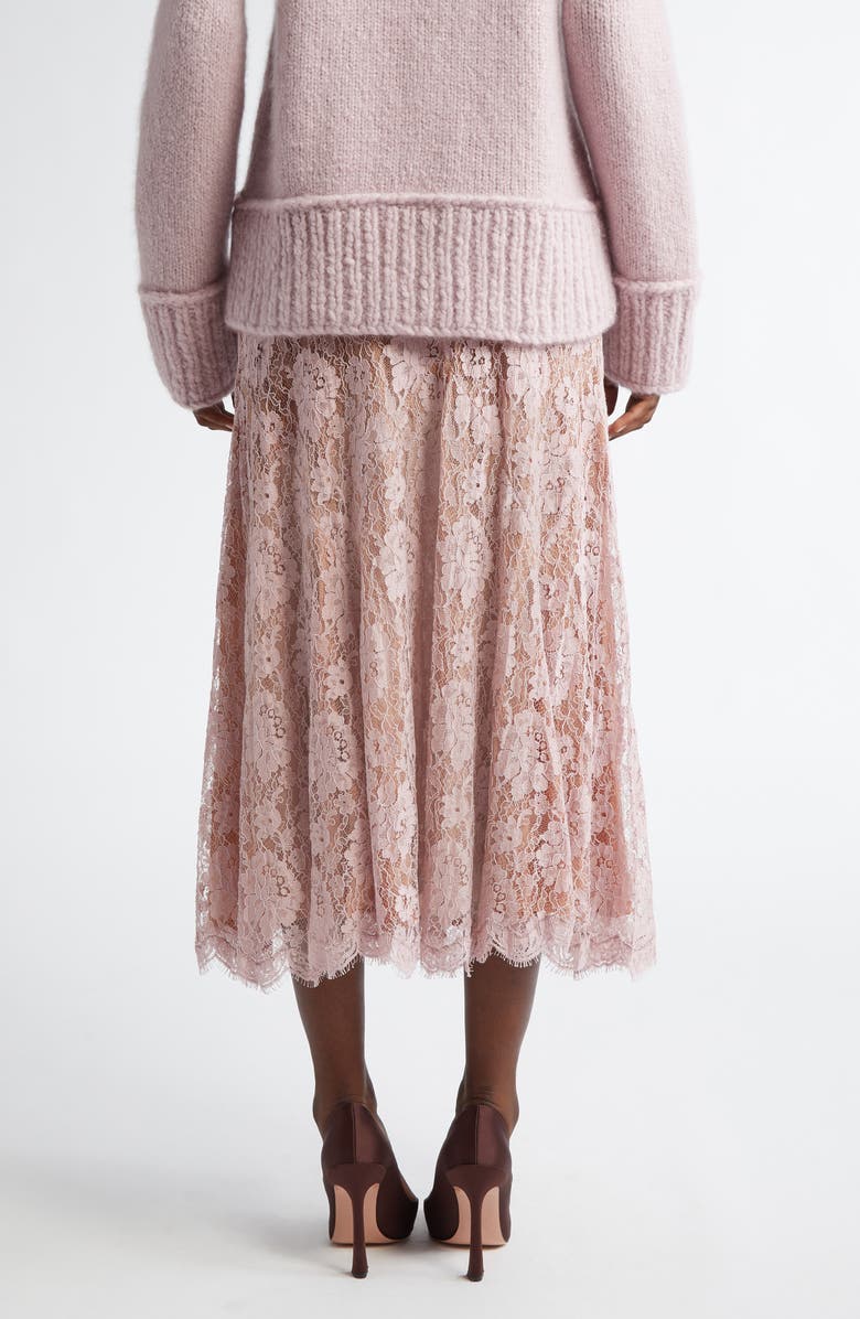 Michael Kors Collection Dance Crushed Floral Lace Skirt, Alternate, color, Blush