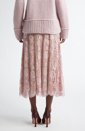 Michael Kors Collection Dance Crushed Floral Lace Skirt