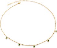Monica Vinader Mini Green Onyx Choker Necklace