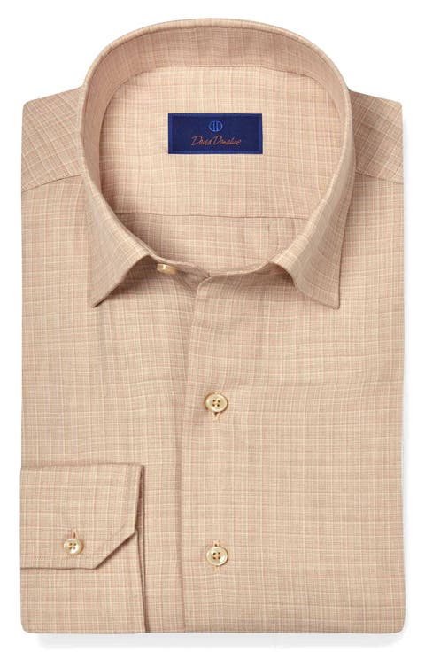 Melange Twill Check Sport Shirt