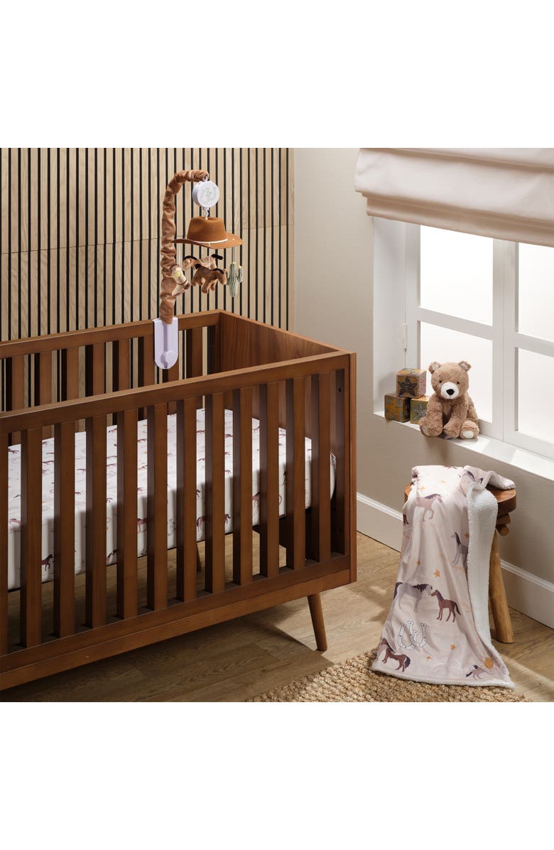 Lambs & Ivy Country Western Cowboy Hat Musical Baby Crib Mobile Soother Toy, Alternate, color, Brown