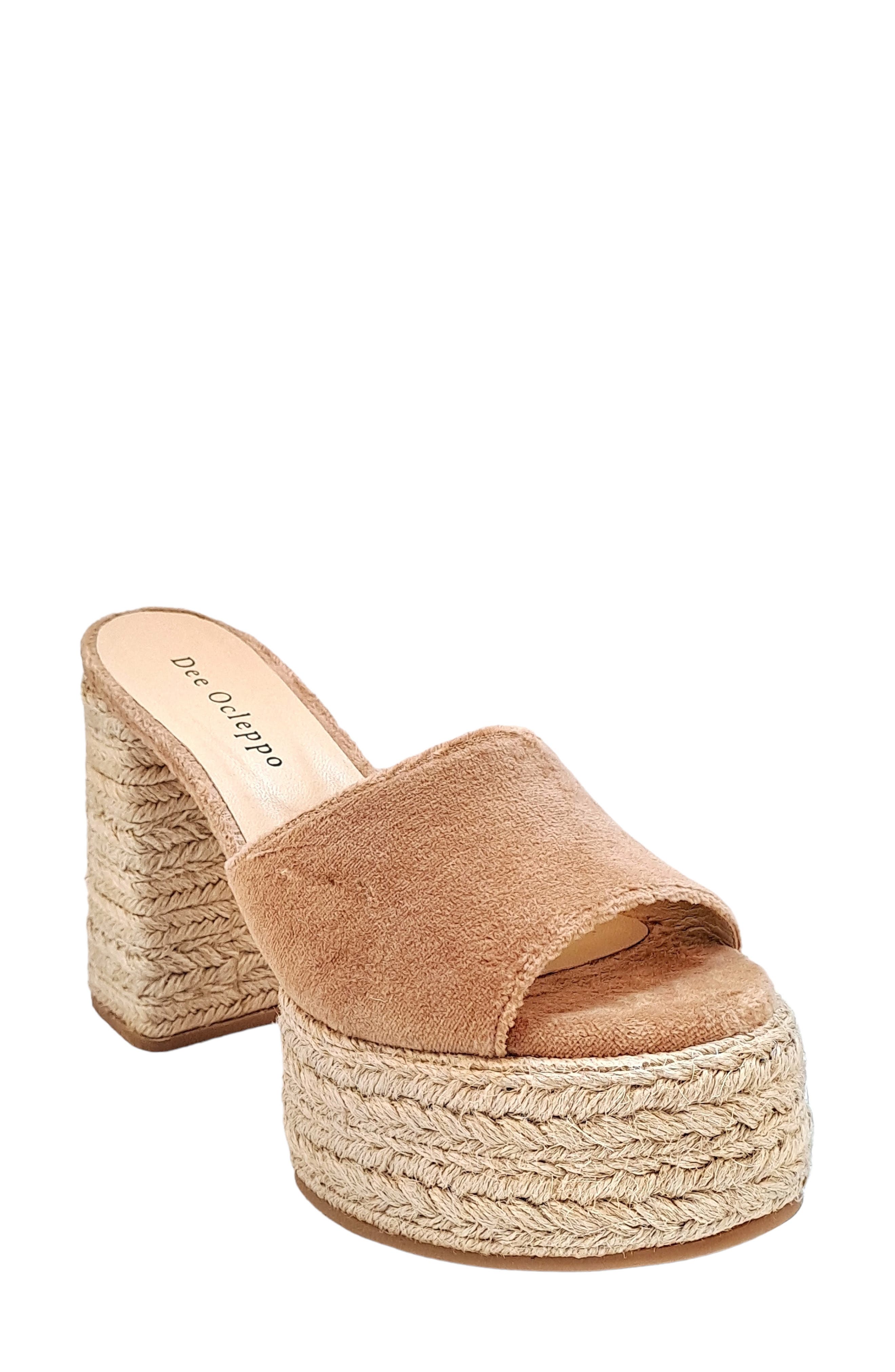 Sunset Platform Espadrille Sandal, Main, color, TAUPE FABRIC