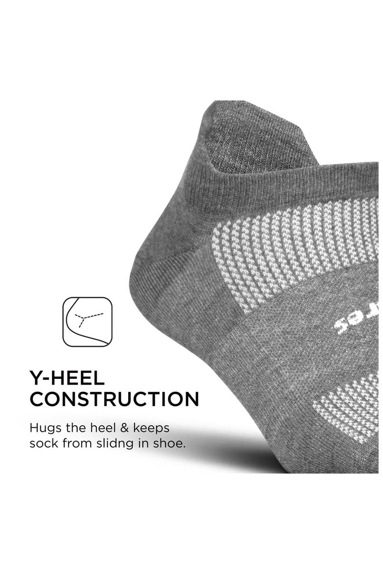 High Performance Ultra Light Ankle Sock  No Show Socks with Heel Tab, Alternate, color, Grey