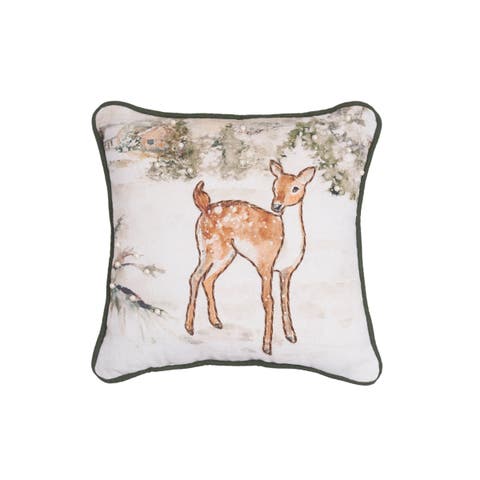 Woodland Animals Throw Pillow