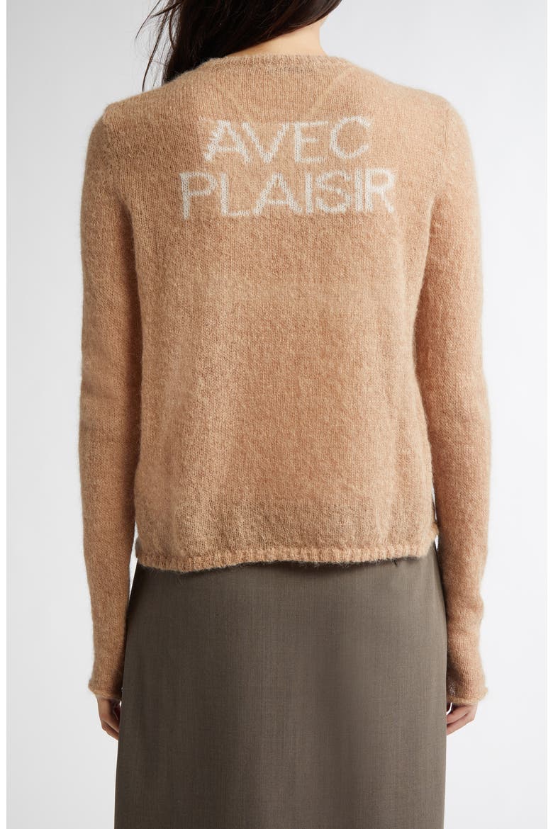 Alone Avec Plaisir Mohair & Alpaca Blend Cardigan, Alternate, color, LIGHT BROWN
