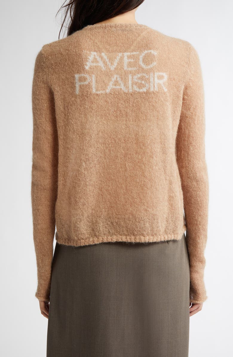 Paloma Wool Alone Avec Plaisir Mohair & Alpaca Blend Cardigan, Alternate, color, Light Brown