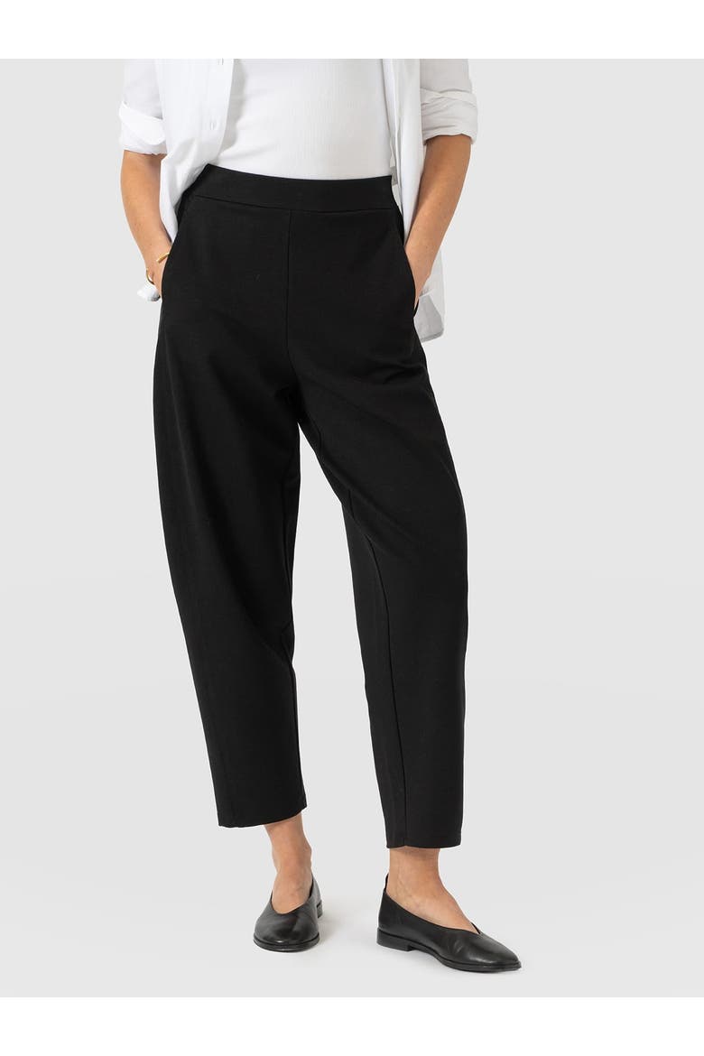 Barrel Leg Jersey Pant, Alternate, color, Black