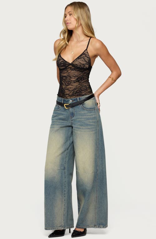 Edikted Lace Cami Bodysuit In Black