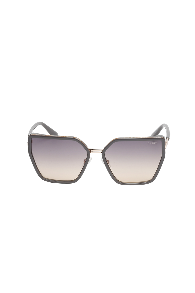 Geometric Cat Eye Sunglasses, Alternate, color, Grey / Gradient Smoke