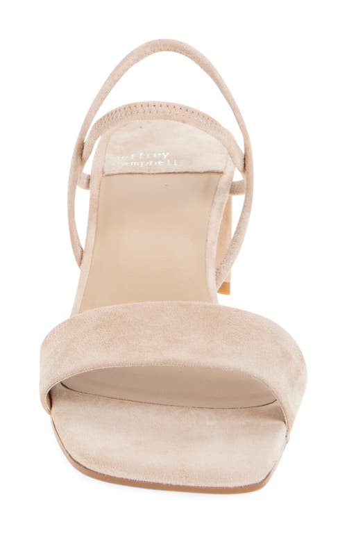 Jeffrey Campbell Adapt Ankle Strap Sandal In Beige Suede