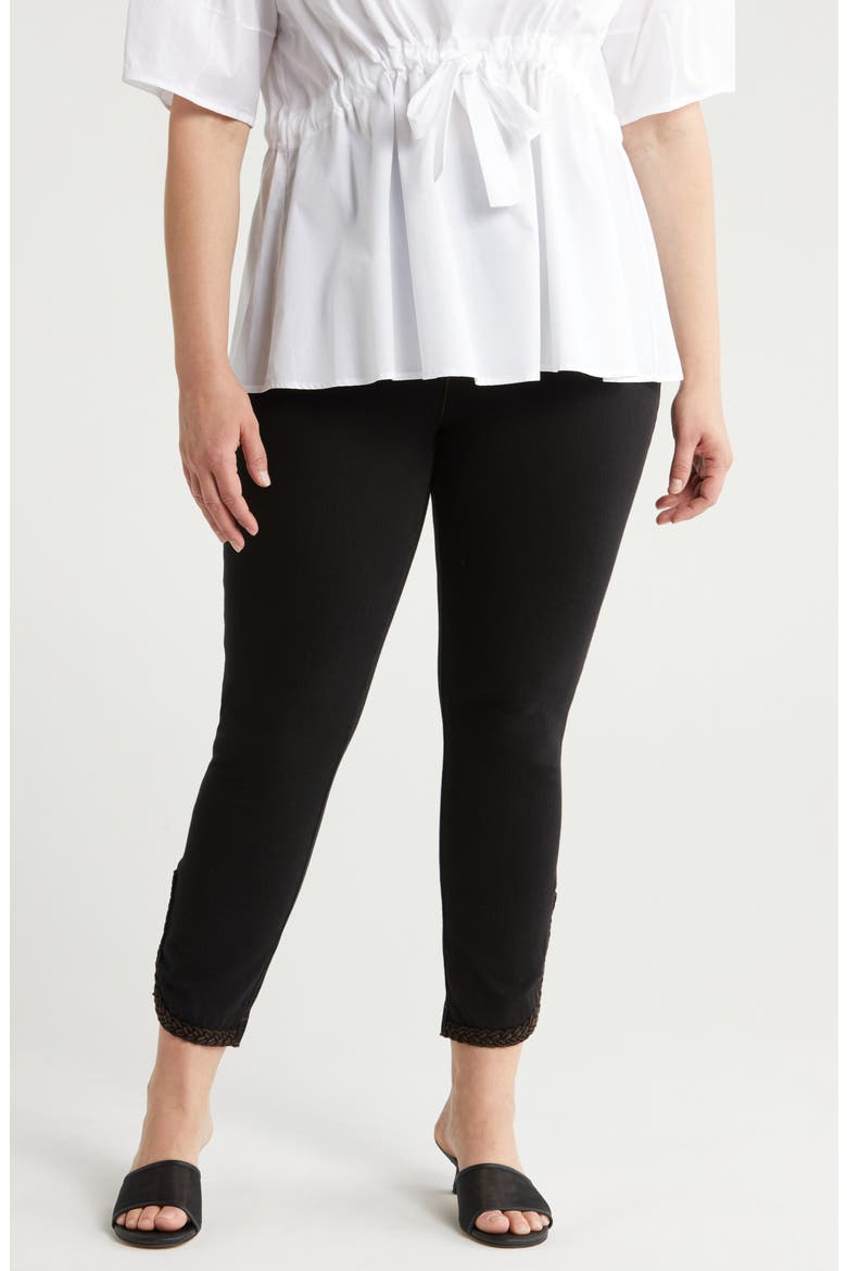 Happy Hour Braided Crop Jeans, Main, color, MIDTOWN BLACK