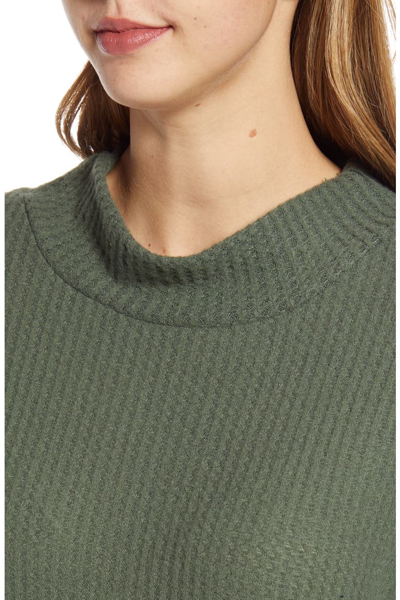 Thermal Knit Tunic, Alternate, color, ARMY GREEN