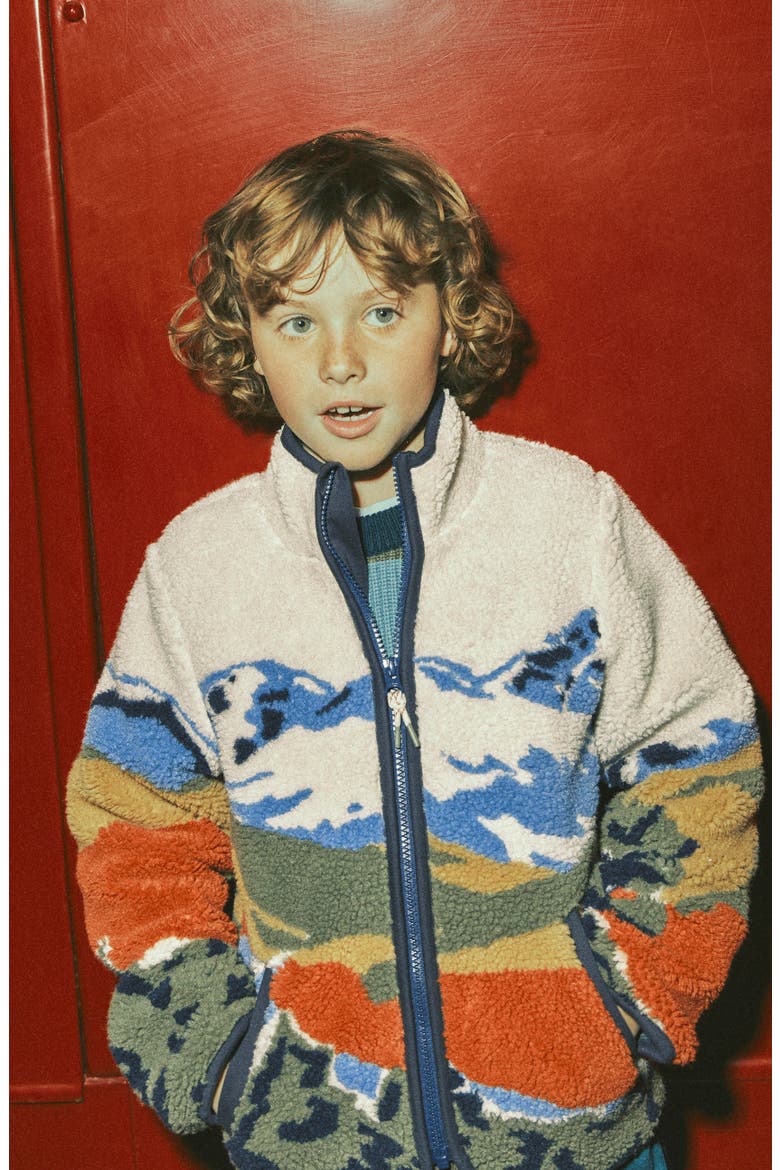 Kids' Landscape Cozy Borg Jacket, Alternate, color, LANDSCAPE