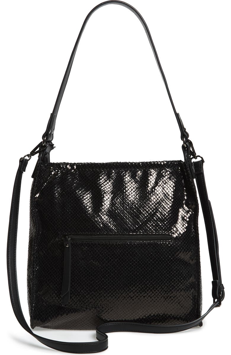 Sondra Roberts Snake Embossed Faux Leather Hobo, Alternate, color,