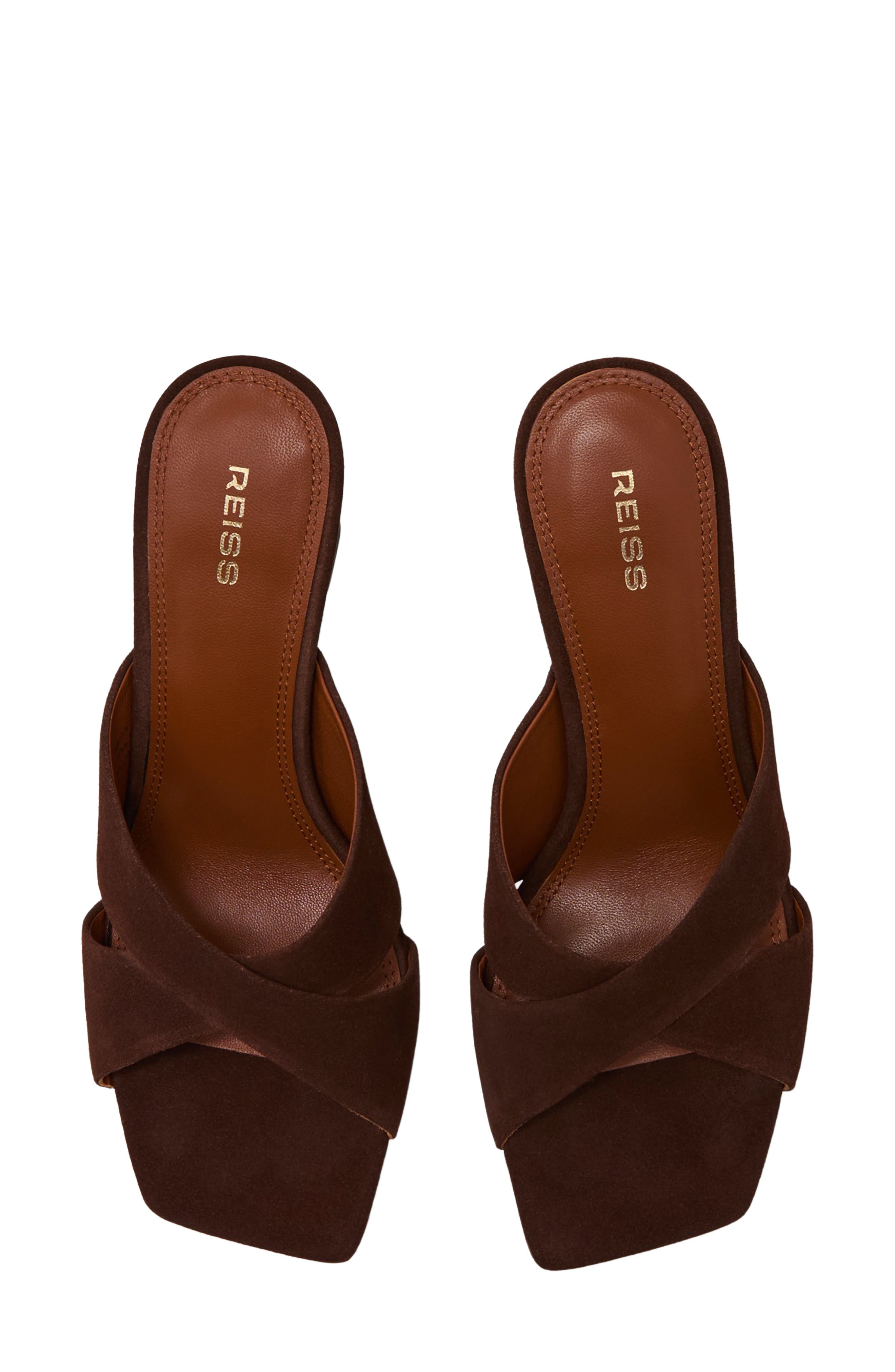 Rochelle Leather Slide Sandal, Alternate, color, CHOCOLATE