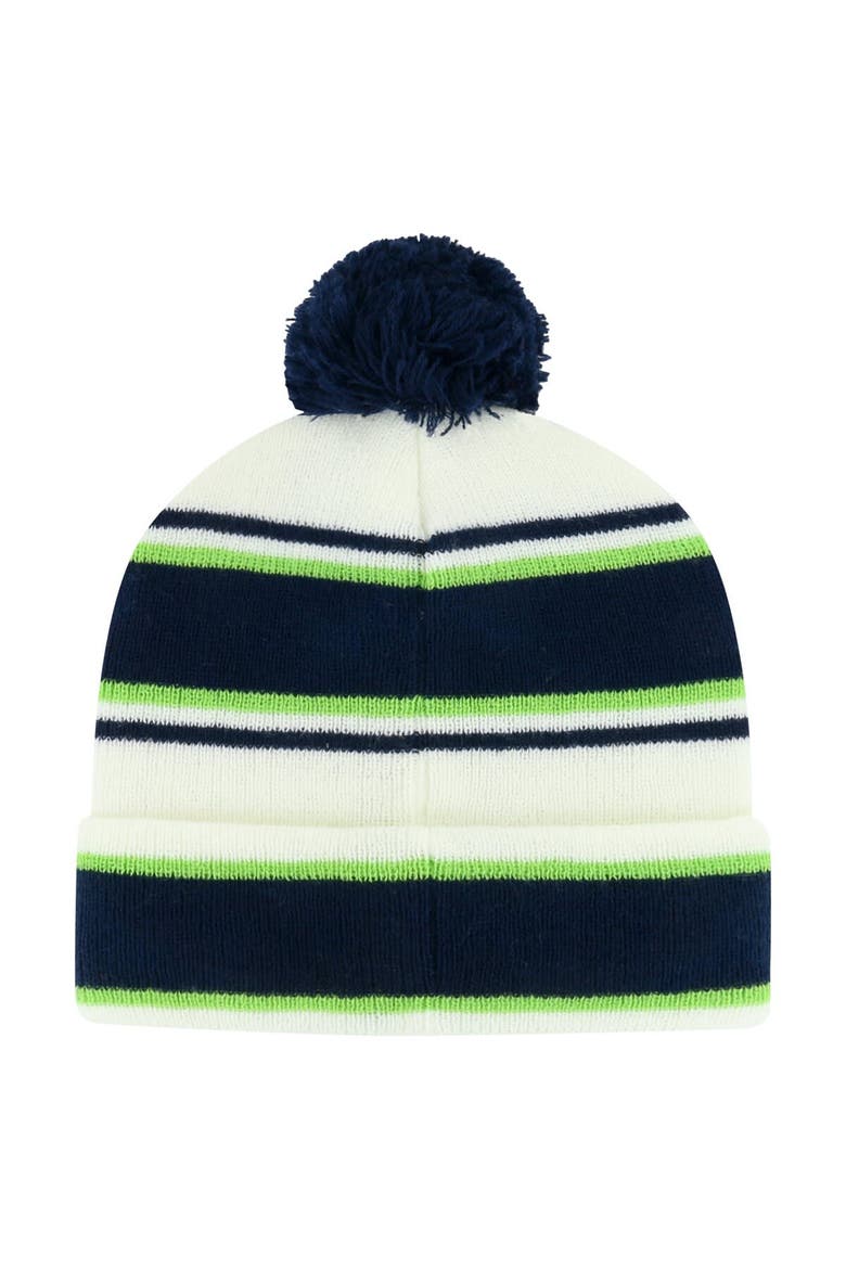 Men's '47 Navy Seattle Seahawks Powerline Cuffed Knit Hat with Pom, Alternate, color, Navy