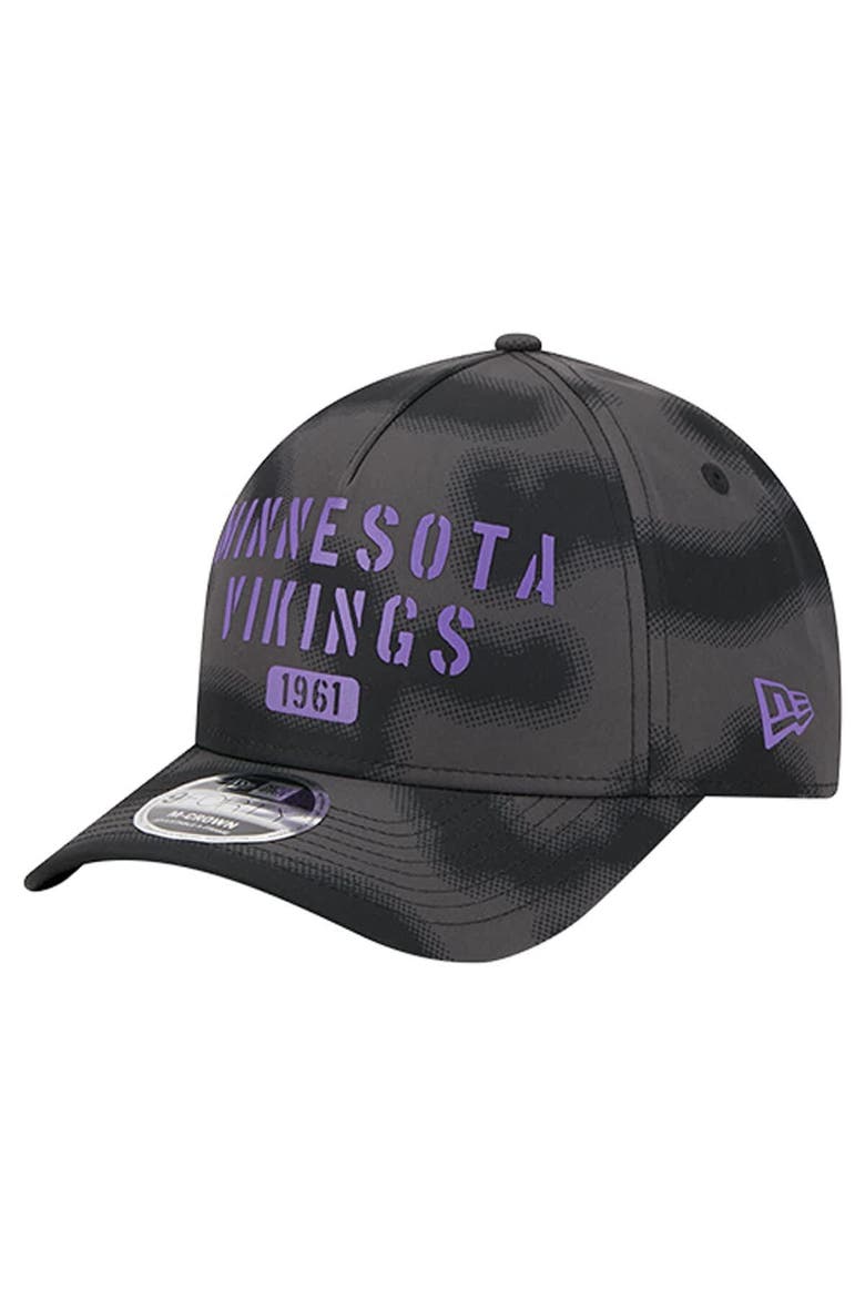 Men's New Era Gray Minnesota Vikings Halftone Camo 9FORTY Hat, Main, color, Gray
