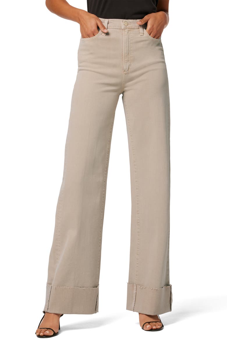Joe's The Mia High Waist Cuff Raw Hem Wide Leg Jeans, Main, color, 