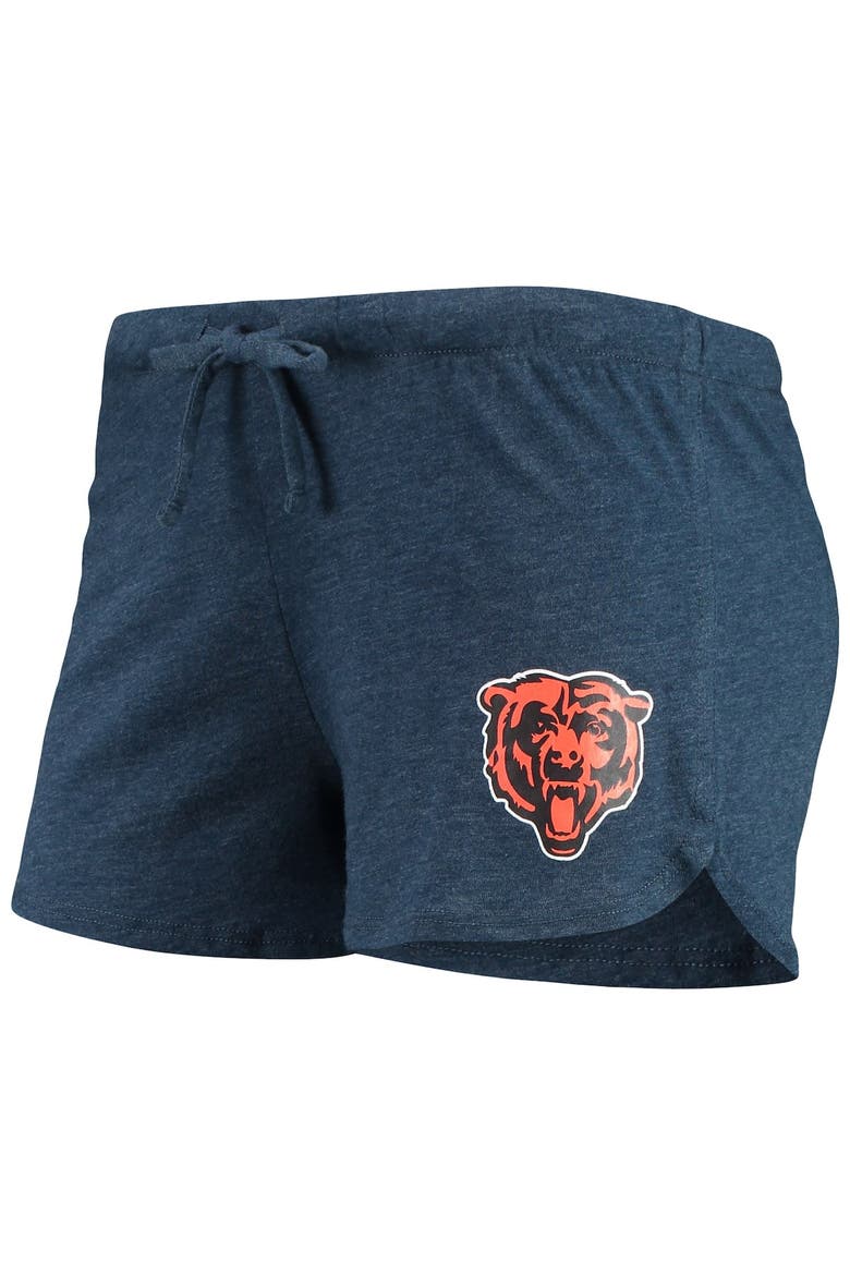 Women's Concepts Sport Navy Chicago Bears Meter Knit Long Sleeve Raglan Top & Shorts Sleep Set, Alternate, color, Heather Navy
