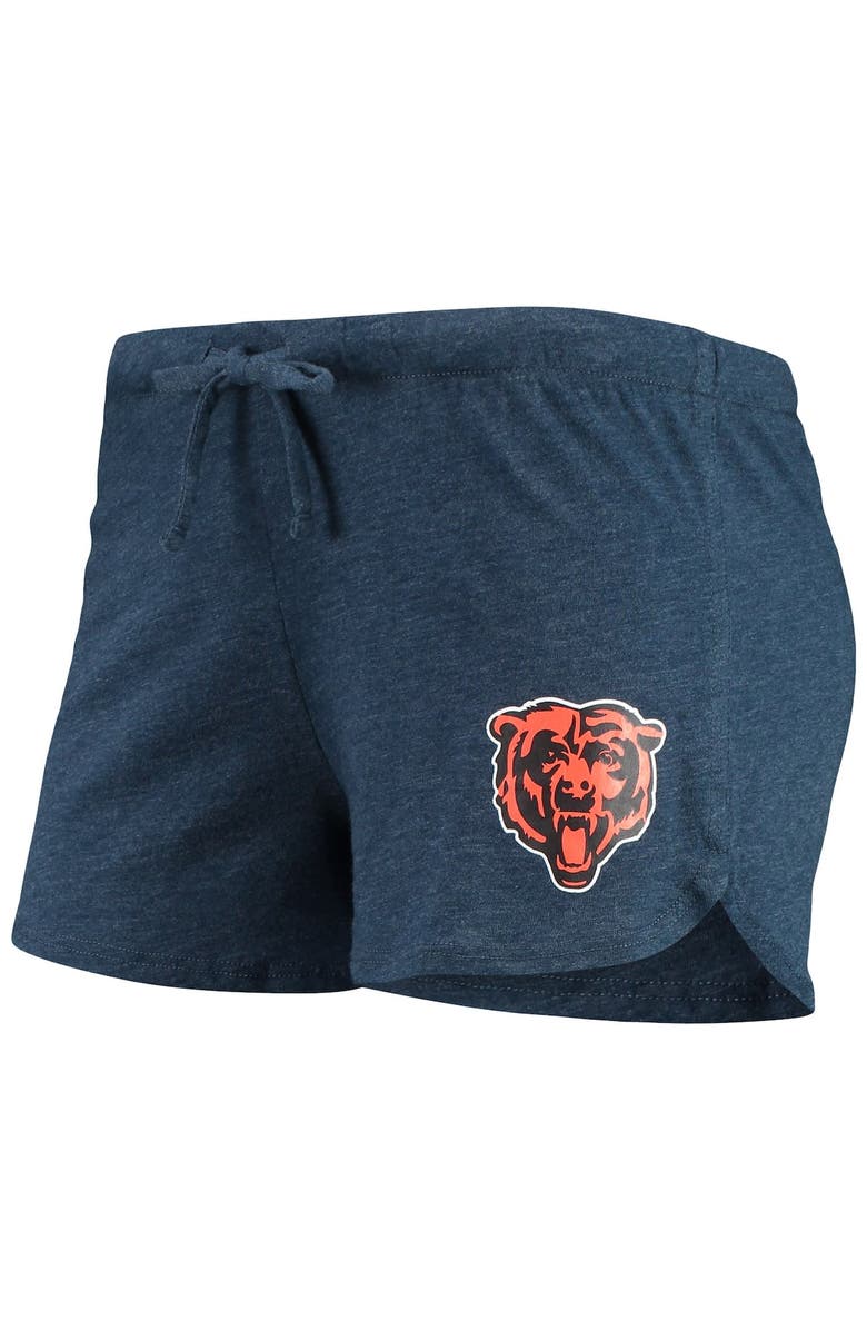 CONCEPTS SPORT Women's Concepts Sport Navy Chicago Bears Meter Knit Long Sleeve Raglan Top & Shorts Sleep Set, Alternate, color,