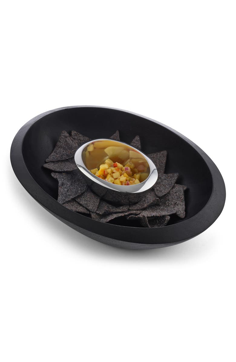 Nambé Noir Chip & Dip Bowl, Alternate, color, 