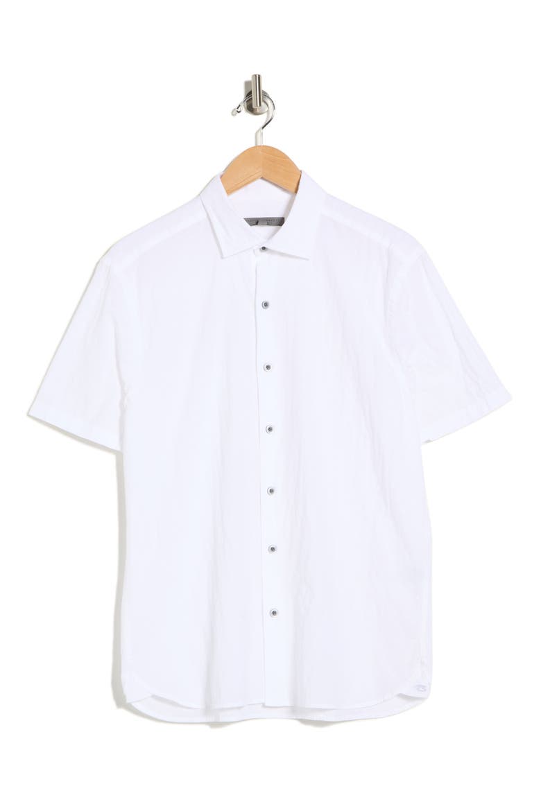 Carberry Short Sleeve Button-Up Shirt, Alternate, color, WHITE