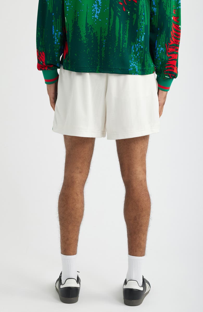 adidas Originals x Brain Dead Disney Football Shorts, Alternate, color, Chalk White