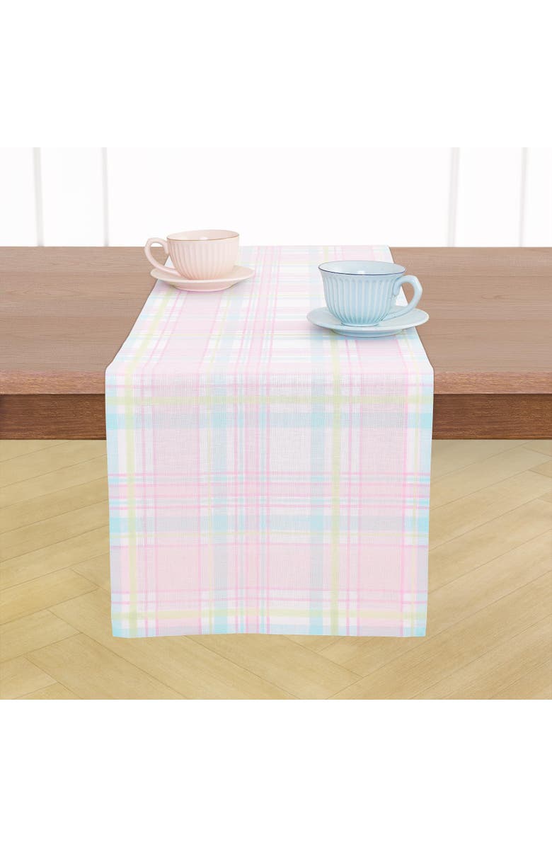 Solino Home Linen Table Runner - Palm Beach Plaid, Main, color, Palm Beach Plaid