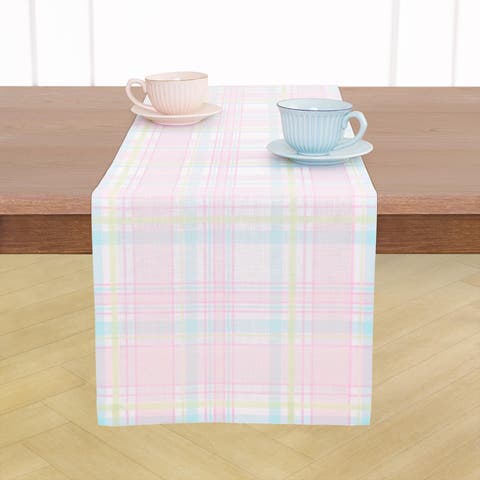 Linen Table Runner - Palm Beach Plaid
