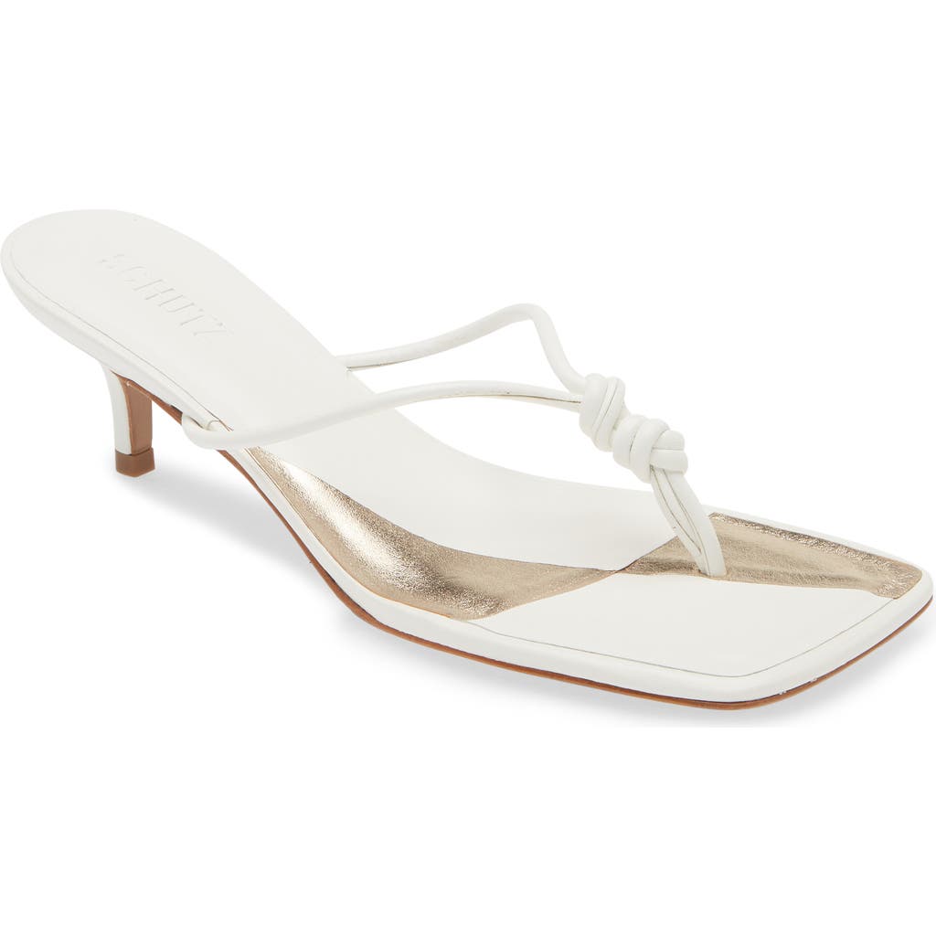 Schutz Poppy Stiletto Flip Flop In White