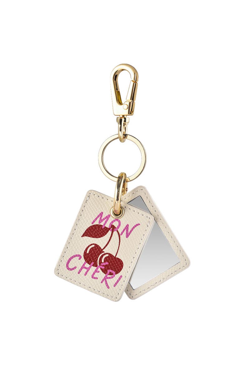 Mirrored Bag Charm for Airtag®, Alternate, color, white